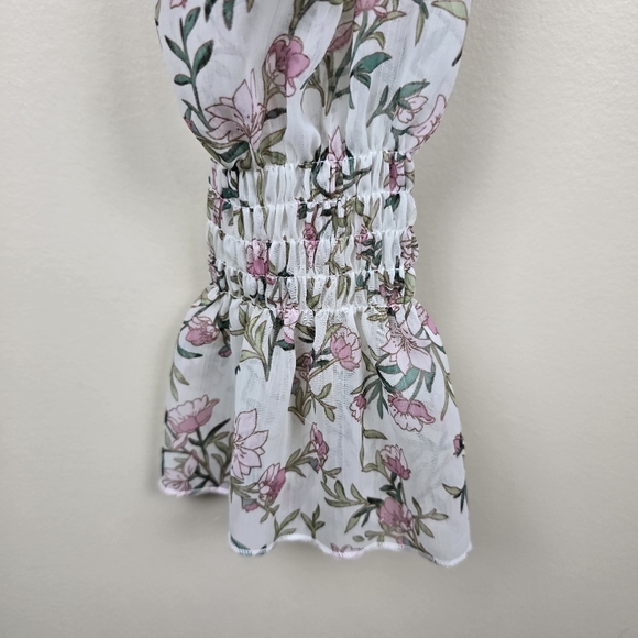 Lulu's Storybook Softness Ivory Floral Print Crop Top Size S - Picture 3 of 6